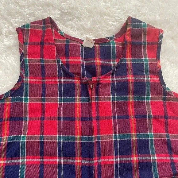 Children: Girls plaid romper/skort, Sears brand 6 - Vintage - Picture 9 of 12